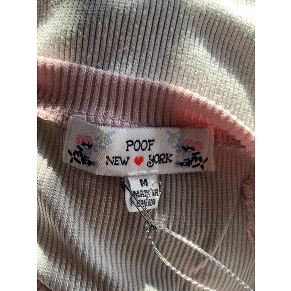 NWT Poof! New York color block Violet and Gray top size M ribbed - Picture 4 of 5